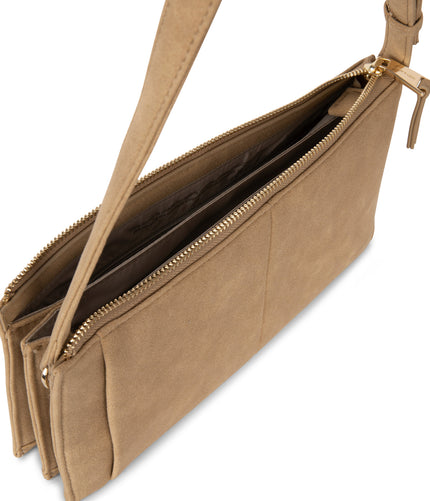 SAIGE Vegan Shoulder Bag – Solstice | Color: Latte - variant::latte