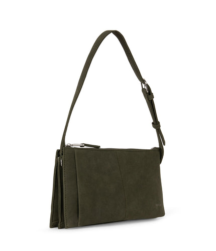 SAIGE Vegan Shoulder Bag – Solstice | Color: Juniper - variant::juniper