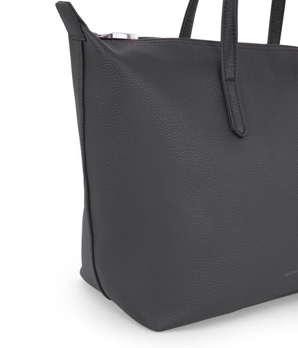 ABBI Vegan Tote Bag - Grain | Color: Coal - variant::coal