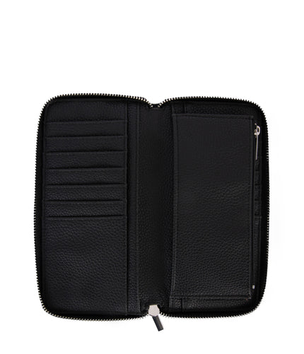 CENTRAL Vegan Wallet - Grain | Color: Black - variant::black