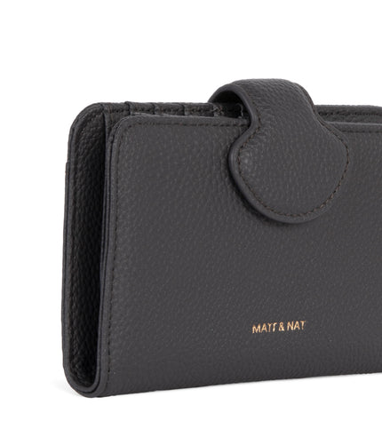 FLOATSM Small Vegan Wallet - Grain | Color: Coal - variant::coal