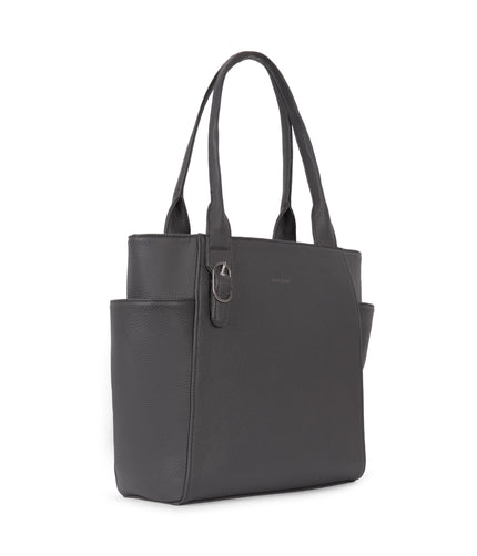 IONA Vegan Tote Bag - Grain | Color: Coal - variant::coal
