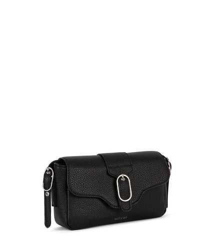 ISABELLE SM Vegan Crossbody Bag – Grain | Color: Black - variant::black