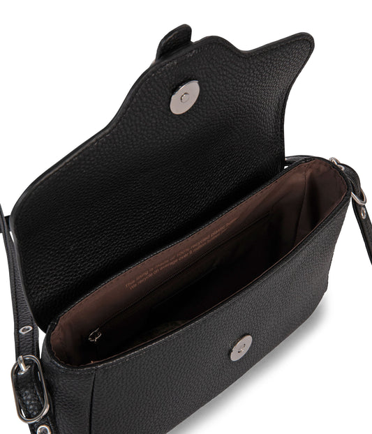 ISABELLE SM Vegan Crossbody Bag – Grain | Color: Black - variant::black