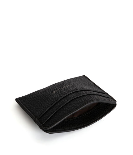 JUNYA Vegan Card Holder - Grain | Color: Black - variant::black