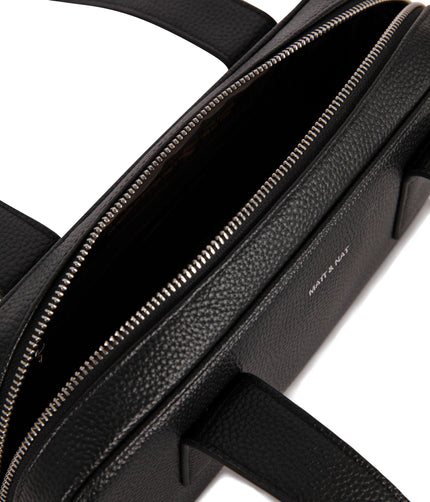 LEMUR Vegan Satchel – Grain | Color: Black - variant::black