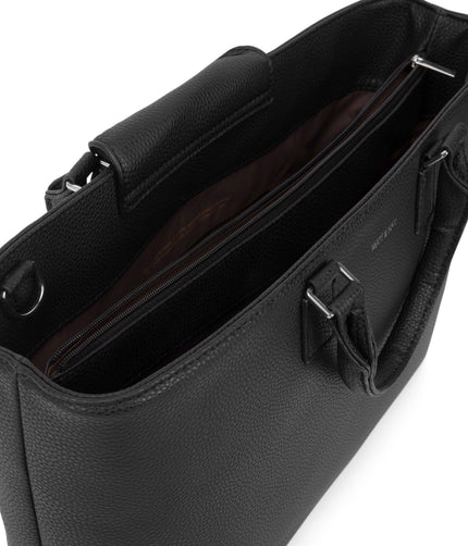 SEVYN Vegan Satchel - Grain | Color: Black - variant::black