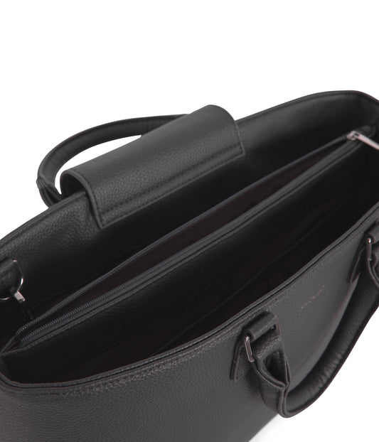 SEVYN Vegan Satchel - Grain | Color: Coal - variant::coal