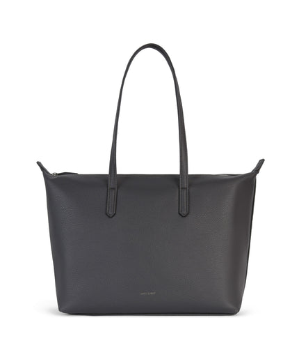 ABBI Vegan Tote Bag - Grain | Color: Coal - variant::coal