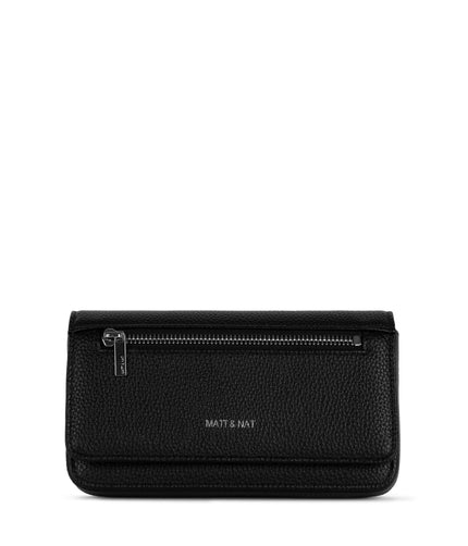 ERIN Vegan Crossbody Bag - Grain | Color: Black - variant::black