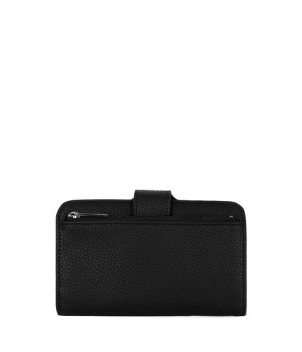 FLOATSM Small Vegan Wallet - Grain | Color: Black - variant::black