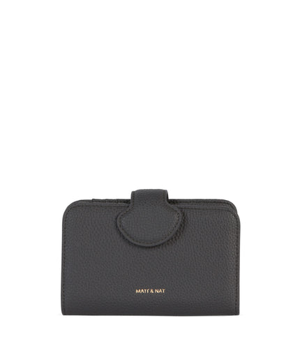FLOATSM Small Vegan Wallet - Grain | Color: Coal - variant::coal