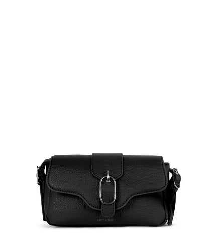 ISABELLE SM Vegan Crossbody Bag – Grain | Color: Black - variant::black