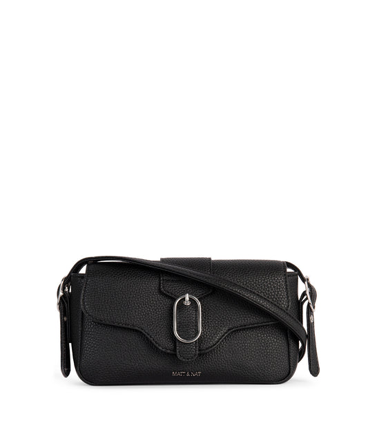 ISABELLE SM Vegan Crossbody Bag – Grain | Color: Black - variant::black