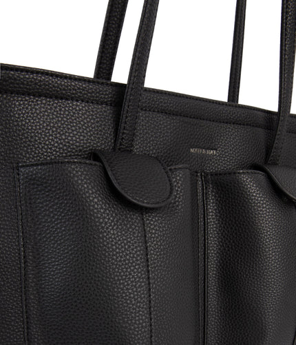 JOS Vegan Tote Bag - Grain | Color: Black - variant::black