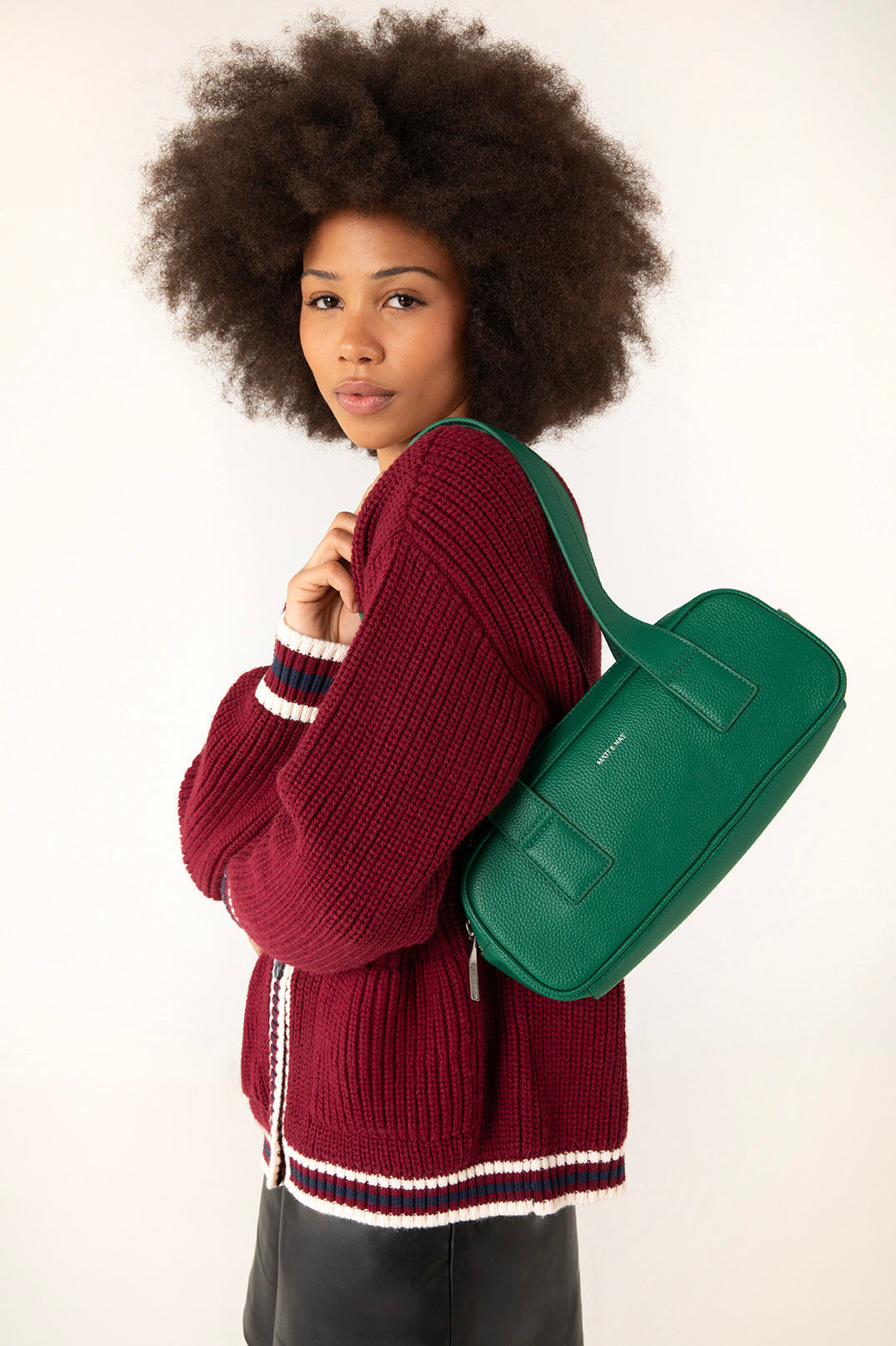 LEMUR Vegan Satchel – Grain | Color: Avocado - variant::avocado