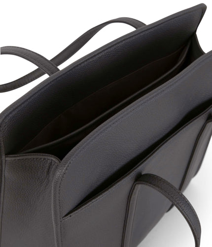 LUSIK Vegan Tote Bag – Grain | Color: Coal - variant::coal