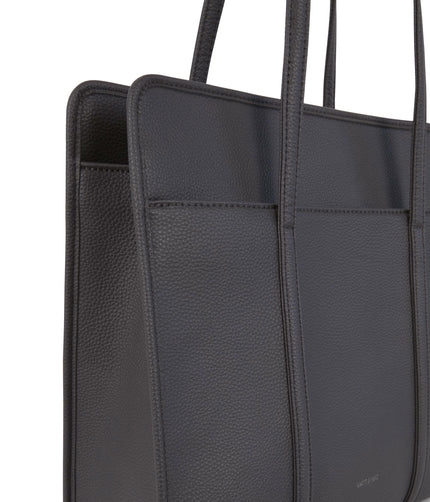 LUSIK Vegan Tote Bag – Grain | Color: Coal - variant::coal