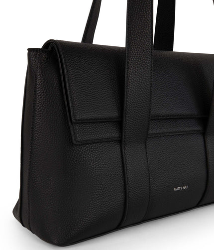 MOLLY Vegan Tote Bag – Grain | Color: Black - variant::black