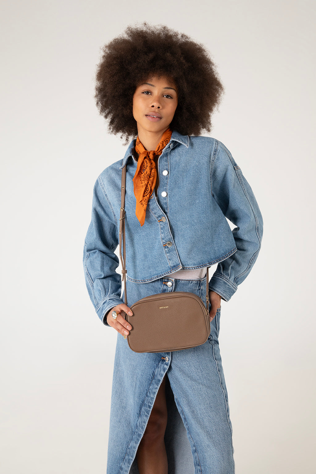 PAIR Vegan Crossbody Bag - Grain | Color: Toffee - variant::toffee
