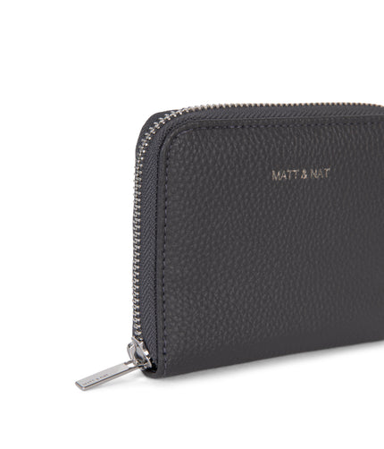 RUE Small Vegan Zip Wallet - Grain | Color: Coal - variant::coal