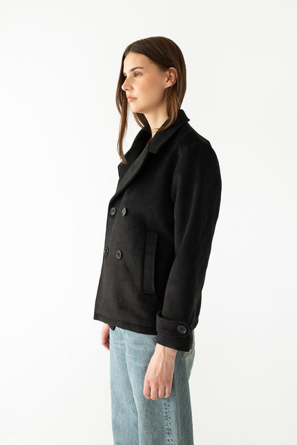 RIA Women's Vegan Wool Coat | Color: Black - variant::black