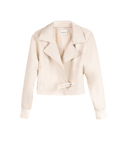 SESSA Women's Vegan Biker Jacket | Color: Cream - variant::cream