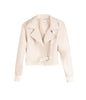 SESSA Women's Vegan Biker Jacket | Color: Cream - variant::cream