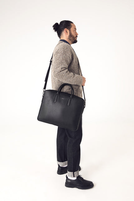 ELON Vegan Briefcase - Purity | Color: Black - variant::black