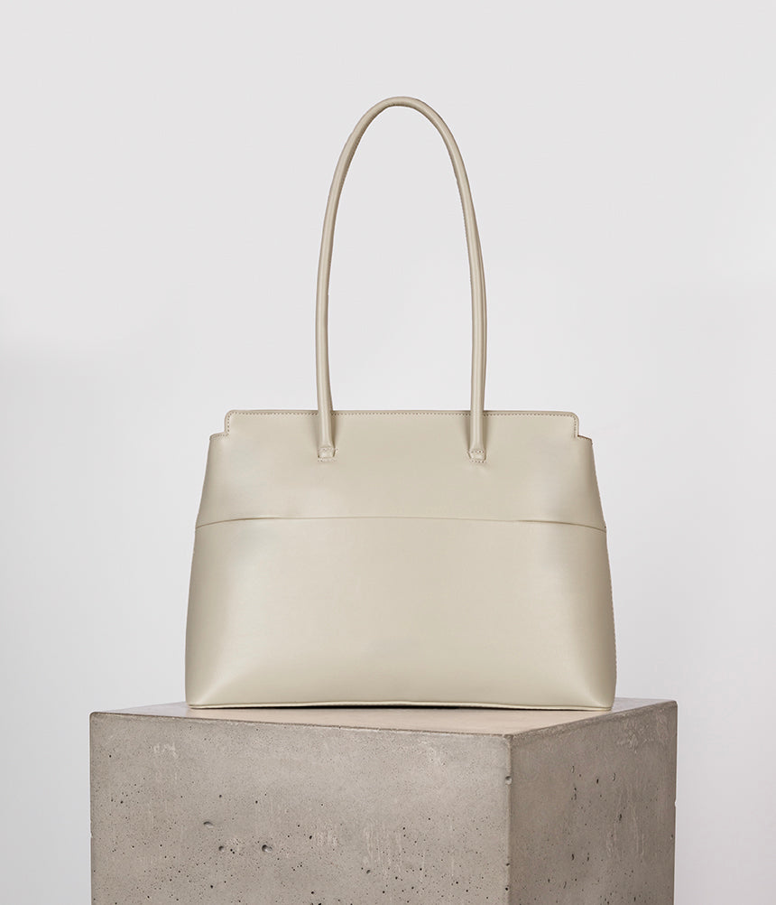 ADRIA Vegan Tote Bag - UPPEAL™ | Color: Pearl - variant::Pearl