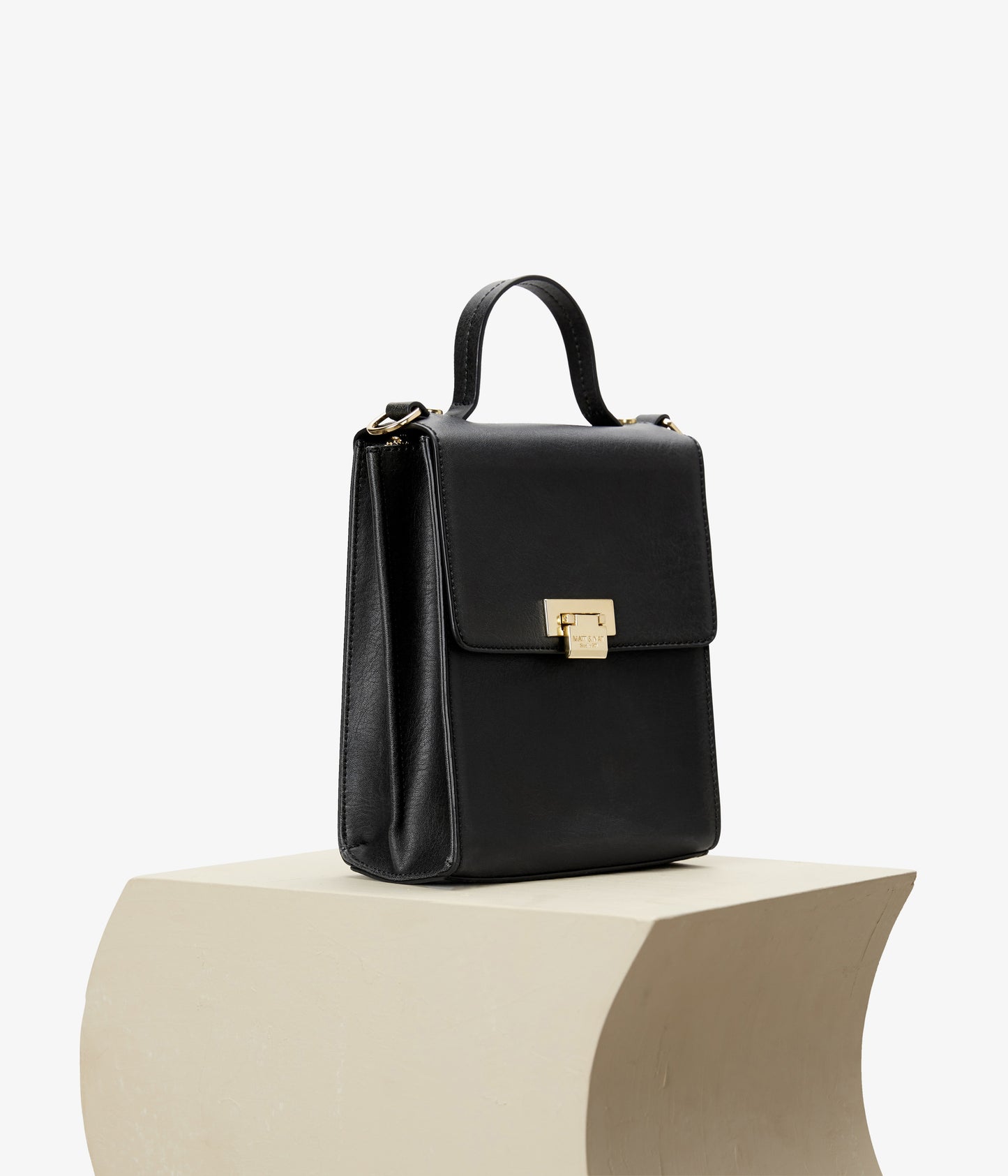 PETRA Vegan Crossbody Bag - vintage| Color: Black - variant::black