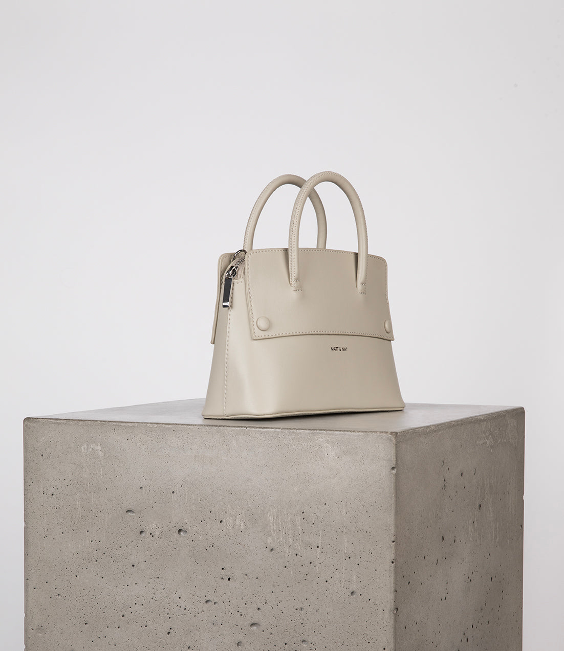 SILVA SM Small Vegan Satchel - UPPEAL™ | Color: Pearl - variant::Pearl