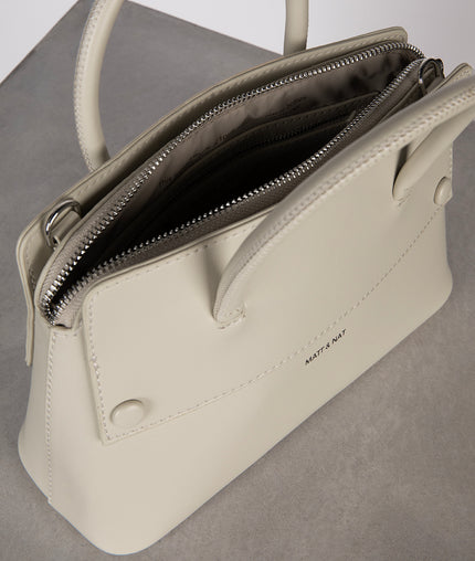 SILVA SM Small Vegan Satchel - UPPEAL™ | Color: Pearl - variant::Pearl