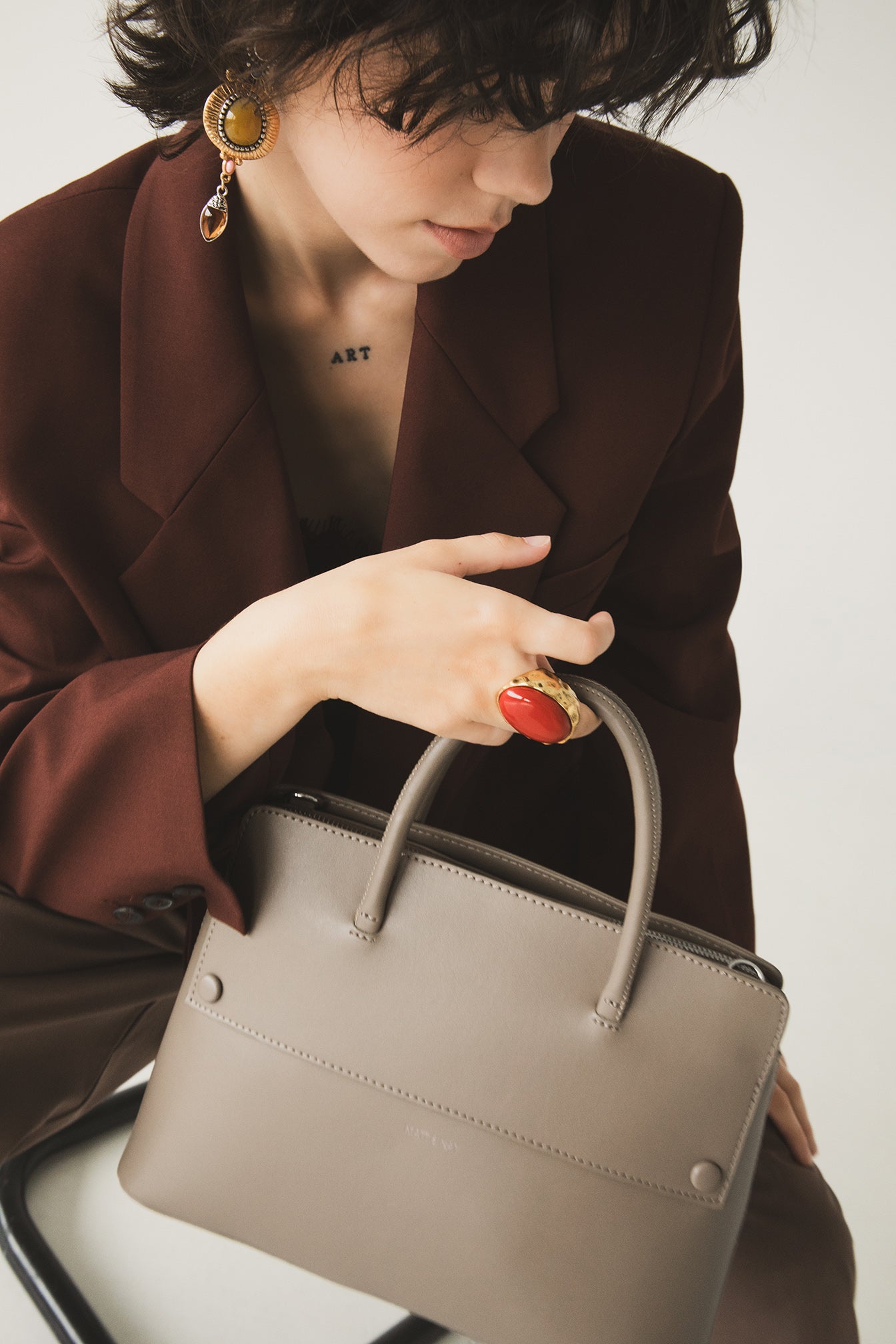 SILVA Vegan Satchel - UPPEAL™ | Color: Cappuccino - variant::cappuccino