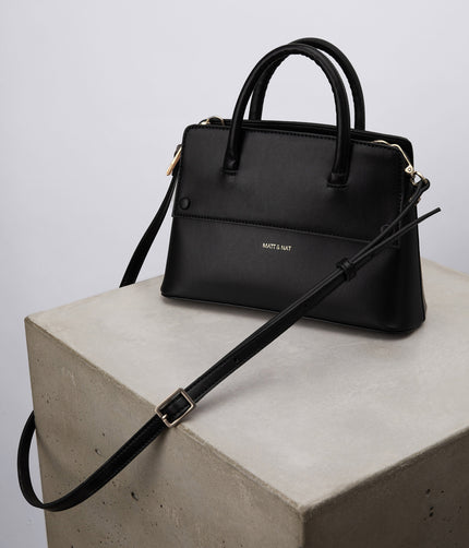 SILVA SM Small Vegan Satchel - UPPEAL™ | Color: Black - variant::black