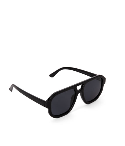 LIVY Aviator Style Recycled Sunglasses | Color: Black - variant::black