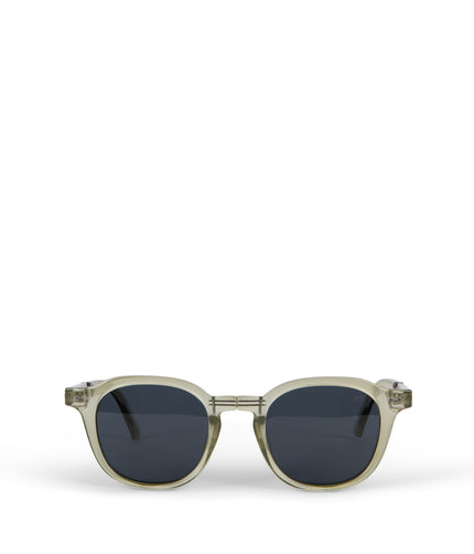NIKA Round Foldable Recycled Sunglasses | Color: Clear - variant::clear