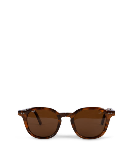 NIKA Round Foldable Recycled Sunglasses | Color: Tortoise - variant::tortoise