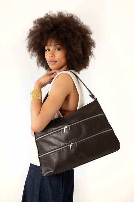 MALENE Vegan Shoulder Bag – Theme | Color: Coffee - variant::coffee