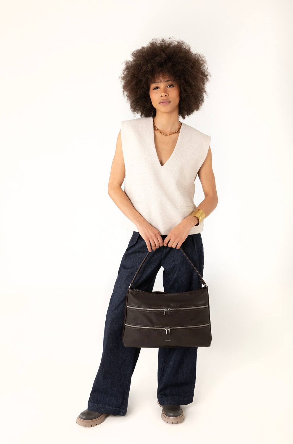 MALENE Vegan Shoulder Bag – Theme | Color: Coffee - variant::coffee