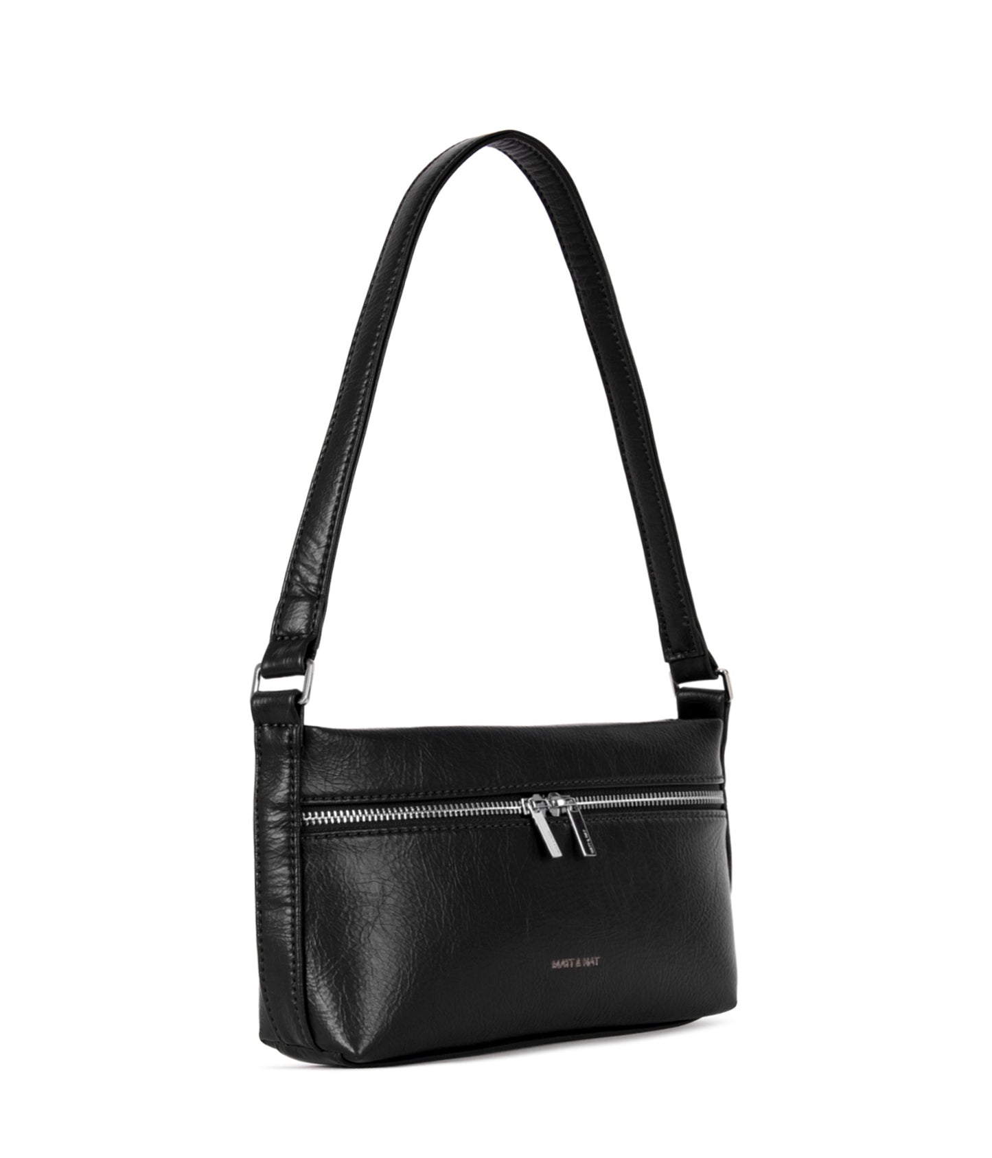 MALENESM Small Vegan Shoulder Bag – Theme | Color: Black - variant::black
