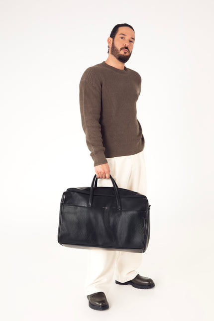 ZAM Vegan Weekender Bag - Theme | Color: Black - variant::black