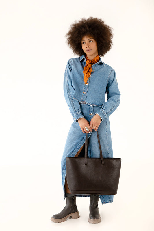 ELIZA Vegan Tote Bag - Theme | Color: Sepia - variant::sepia