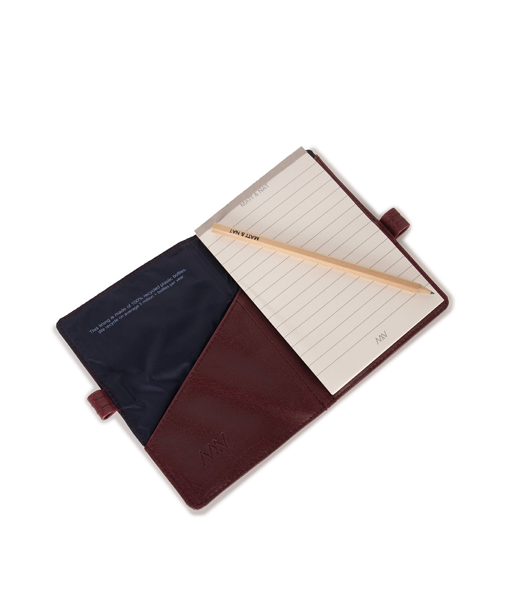 MAGISTRALSM Small Vegan Notepad Cover - Vintage | Color: Cerise - variant::cerise