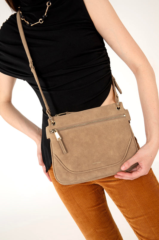 BRITT Vegan Crossbody Bag – Solstice | Color: Latte - variant::latte
