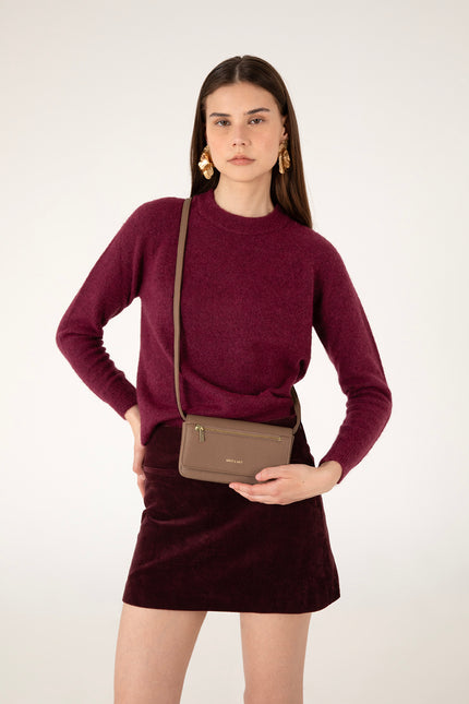 ERIN Vegan Crossbody Bag - Grain | Color: Toffee - variant::toffee