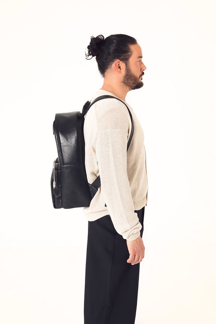 DONNIE Vegan Backpack – Theme | Color: Black - variant::black