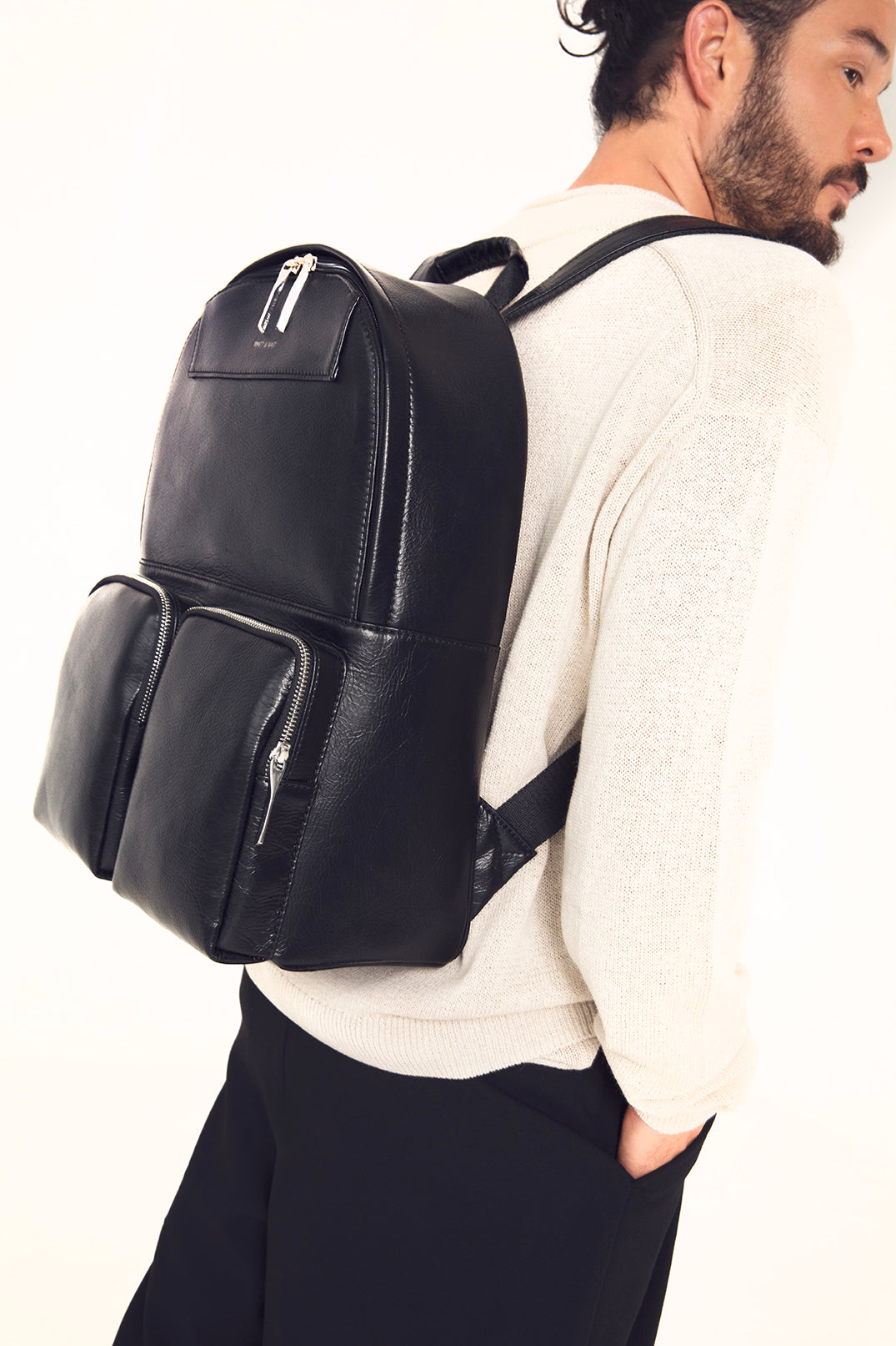 DONNIE Vegan Backpack – Theme | Color: Black - variant::black