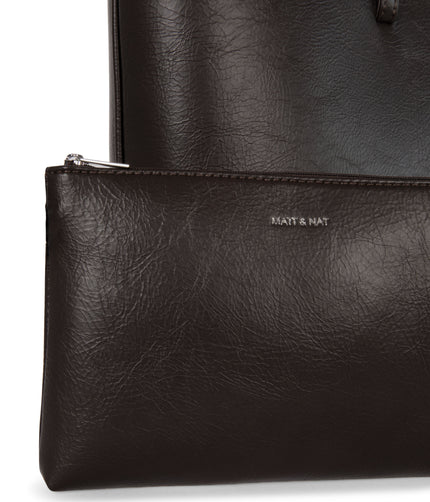 ELIZA Vegan Tote Bag - Theme | Color: Coffee - variant::coffee