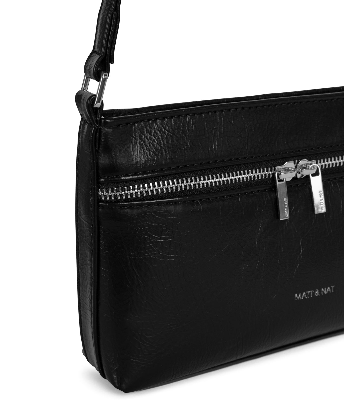 MALENESM Small Vegan Shoulder Bag – Theme | Color: Black - variant::black